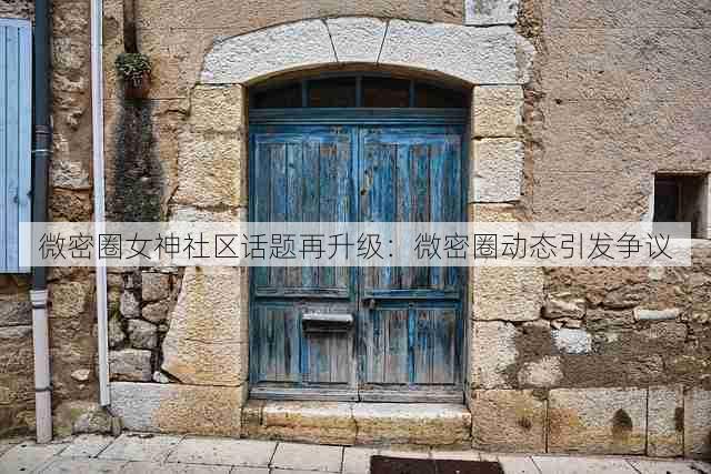 微密圈女神社区话题再升级：微密圈动态引发争议
