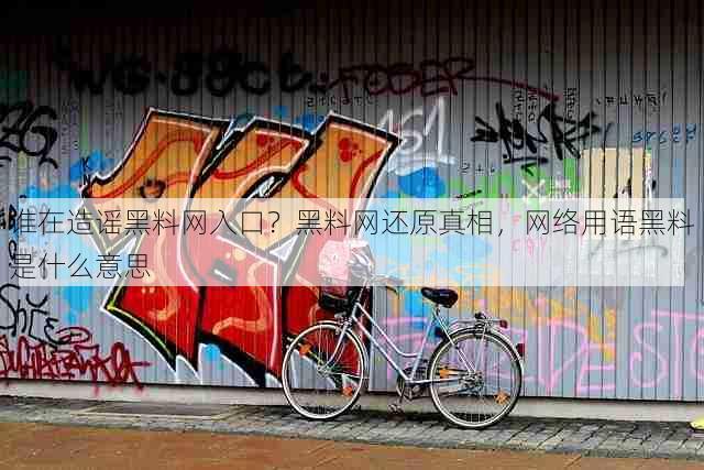 谁在造谣黑料网入口？黑料网还原真相，网络用语黑料是什么意思