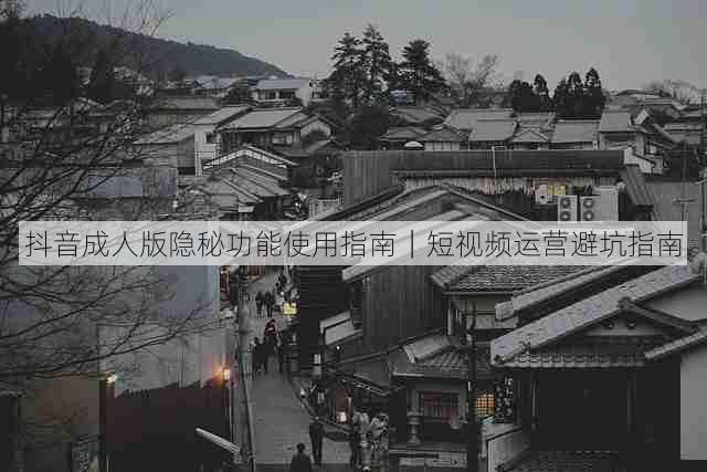 抖音成人版隐秘功能使用指南｜短视频运营避坑指南