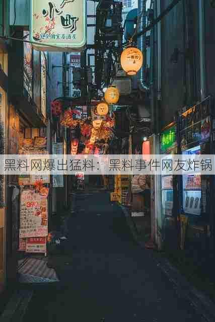 黑料网爆出猛料：黑料事件网友炸锅